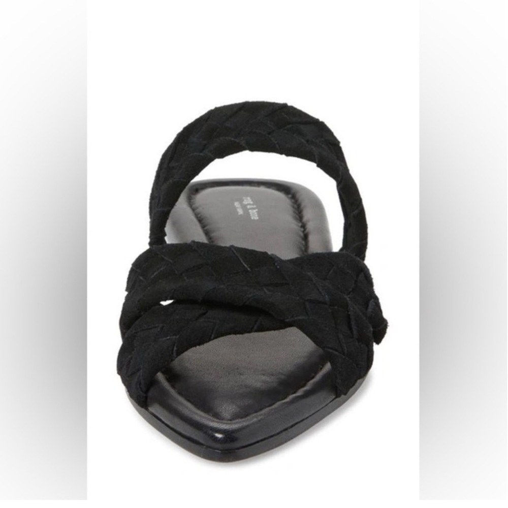 Rag & Bone Lewis Pointed Toe Slide Sandal Black sz6 $350 - Picture 5 of 5